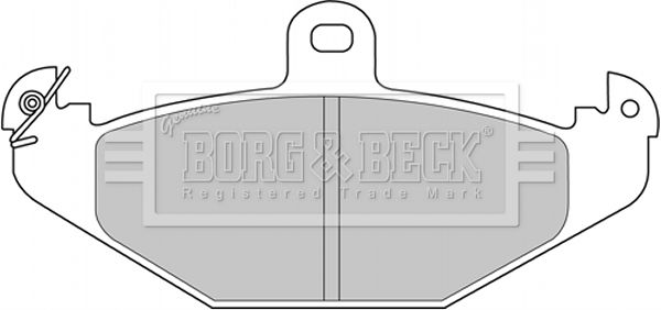 BORG & BECK stabdžių trinkelių rinkinys, diskinis stabdys BBP2234